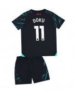 Manchester City Jeremy Doku #11 Alternativní dres pro děti 2023-24 Krátký Rukáv (+ trenýrky)